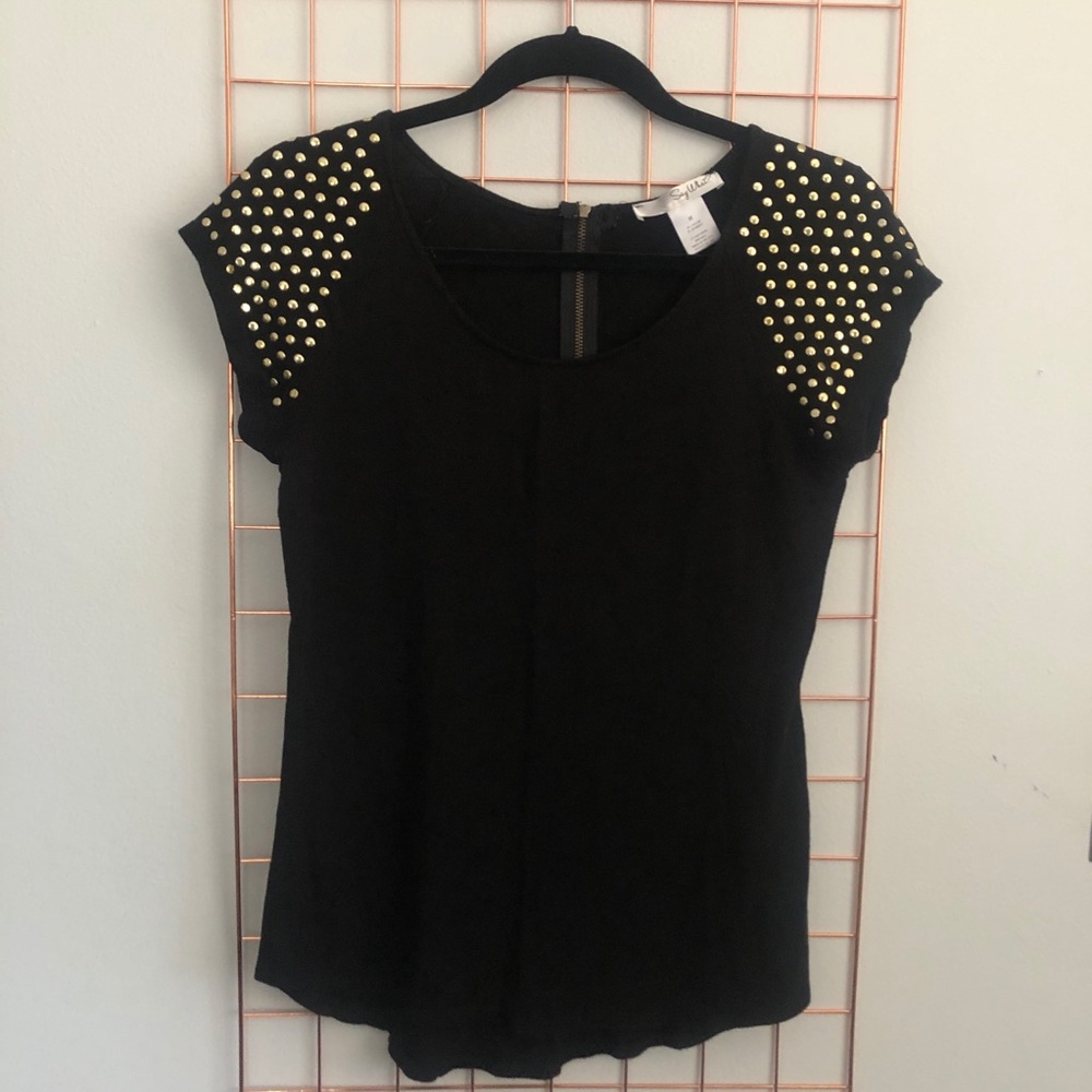 Say What? | Gold-Embellished Top